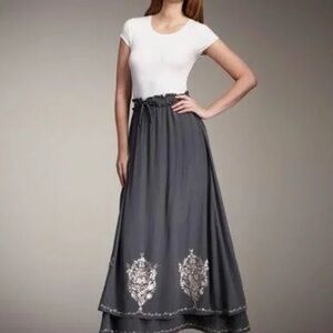 Elegant Gray Maxi Skirt
